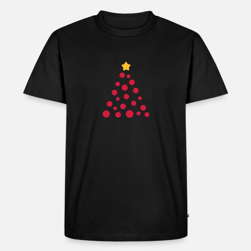 Weihnachtsbaum - Männer Premium Bio T-Shirt - Schwarz