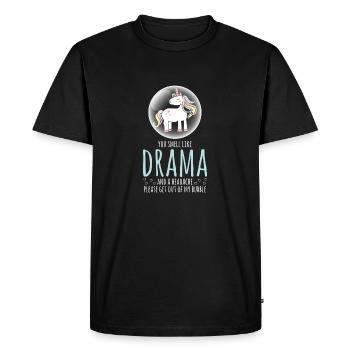 Unicorn You Smell Like Drama and A Headache Please - T-shirt Premium bio Homme - noir - Devant - Nico (187cm)