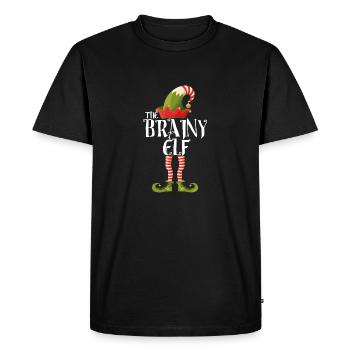 Brainy ELF famille correspondant à Noël - T-shirt Premium bio Homme - noir - Devant - Nico (187cm)