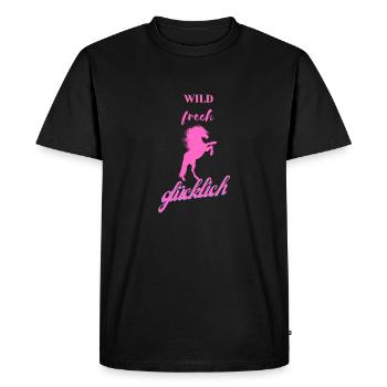 sauvage effronté heureux - T-shirt Premium bio Homme - noir - Devant - Nico (187cm)