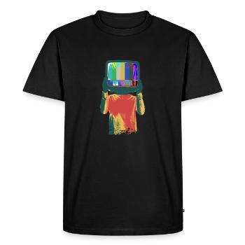 Responsable TV Art surréaliste - T-shirt Premium bio Homme - noir - Devant - Nico (187cm)