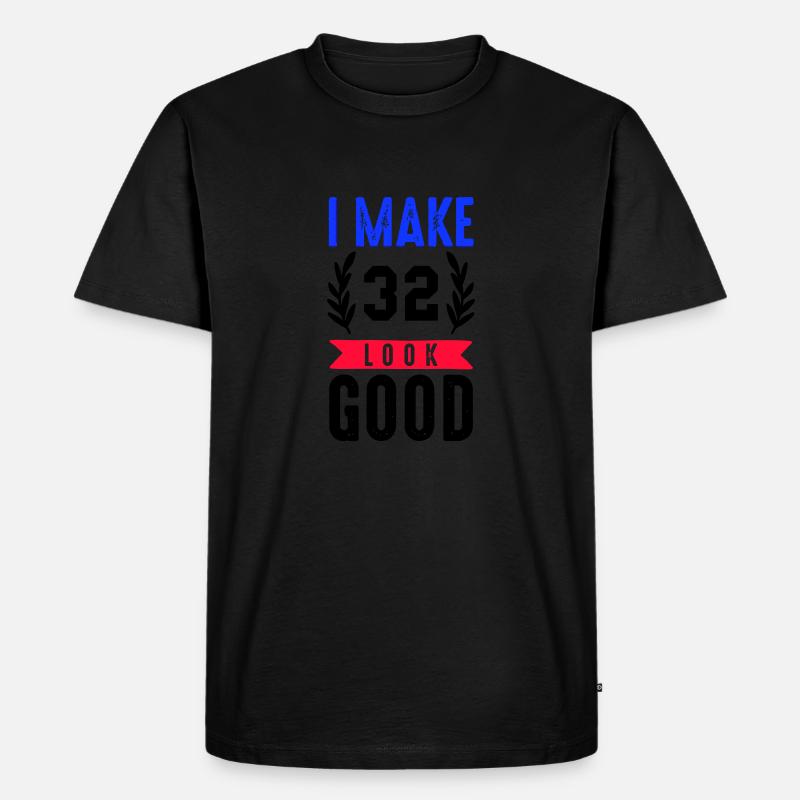 look good 32 - Männer Premium Bio T-Shirt - Schwarz