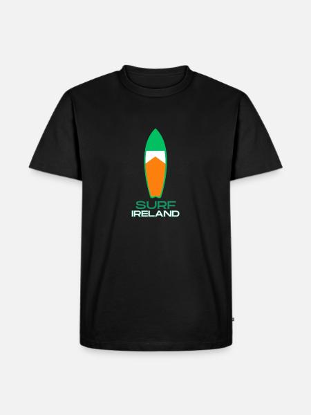 Surf Ireland - Irish Surfboard - Men's Premium Organic T-Shirt - black