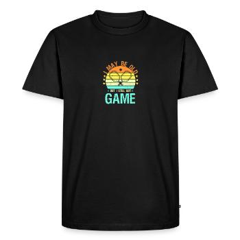 I May Be Old But Still Got Game Pickleball Gift - Men's Premium Organic T-Shirt - black - Front - Nico (187cm)