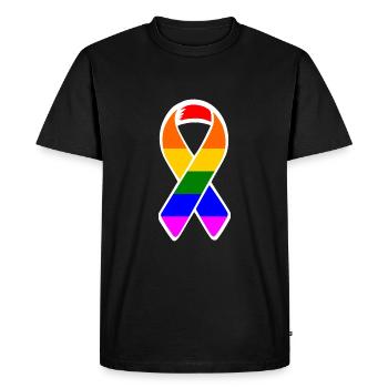 Lgbtq - T-shirt Premium bio Homme - noir - Devant - Nico (187cm)