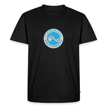 Formentera island map design for island lovers - Men's Premium Organic T-Shirt - black - Front - Nico (187cm)