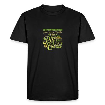Les crypto-monnaies sont meilleures que Pot Of Gold St - T-shirt Premium bio Homme - noir - Devant - Nico (187cm)