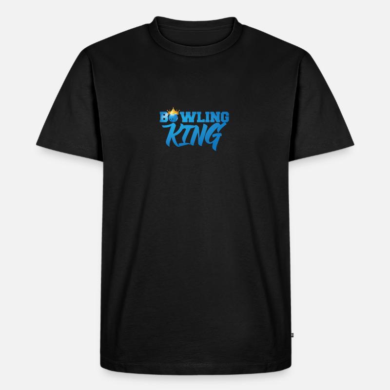 Bowling / Bowler: Bowling King - Männer Premium Bio T-Shirt - Schwarz