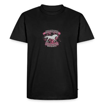 Heart for horses - Men's Premium Organic T-Shirt - black - Front - Nico (187cm)
