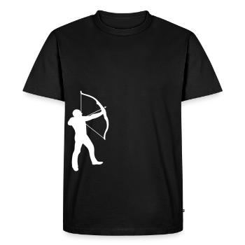 Bogenschießen - Männer Premium Bio T-Shirt - Schwarz - Vorne - Nico (187cm)