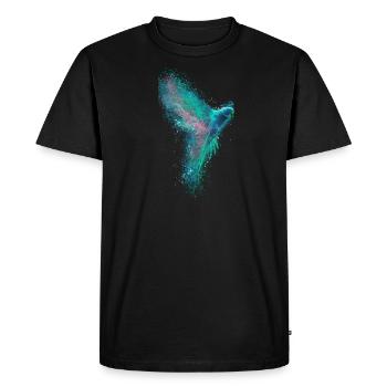 Bird, Drawing, Painting,ara,Watercolor,Colorful,Blue - Men's Premium Organic T-Shirt - black - Front - Nico (187cm)