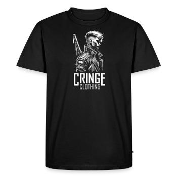 Cyberpunk Shadow Warrior - Men's Premium Organic T-Shirt - black - Front - Nico (187cm)