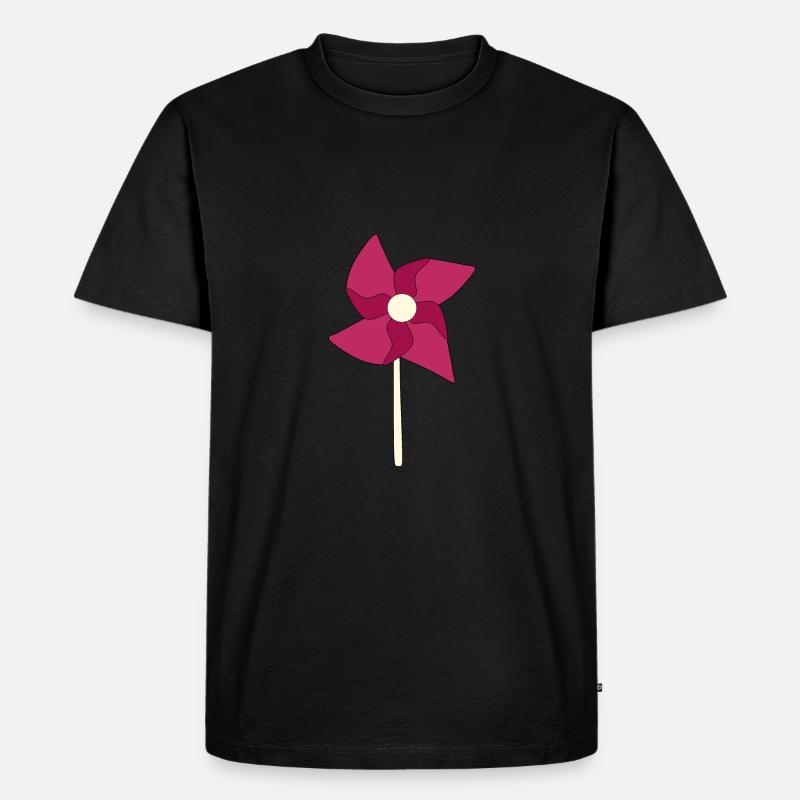 Windrad Windräder - Männer Premium Bio T-Shirt - Schwarz