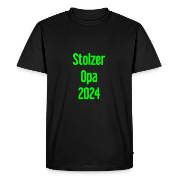 Proud Grandpa 2024 – Parfait pour le nouveau grand-père - T-shirt Premium bio Homme - noir - Devant - Nico (187cm)