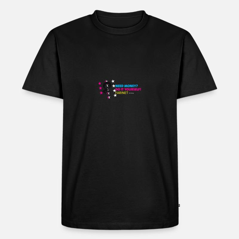 Farinet DIY Horizontal - Männer Premium Bio T-Shirt - Schwarz