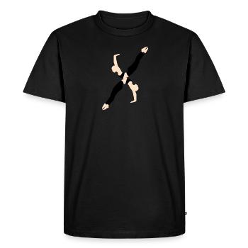 ABC - T-shirt Premium bio Homme - noir - Devant - Nico (187cm)