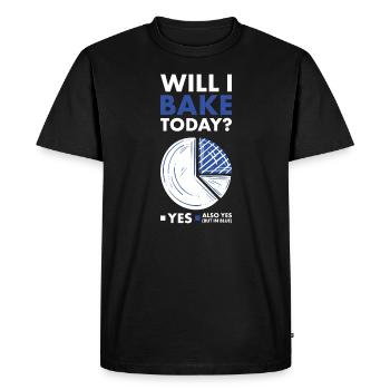 Boulanger vais-je faire de la pâtisserie aujourd’hui - T-shirt Premium bio Homme - noir - Devant - Nico (187cm)