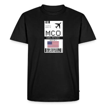 Orlando, Florida Boarding Pass - MCO Airport - Men's Premium Organic T-Shirt - black - Front - Nico (187cm)