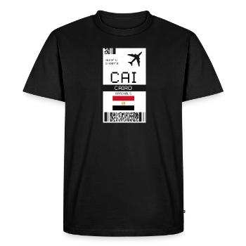 Cairo, Egypt Boarding Pass - CAI Airport Ticket - Men's Premium Organic T-Shirt - black - Front - Nico (187cm)