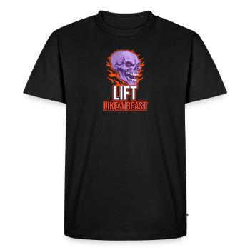 Soulever comme un crâne de bête - T-shirt Premium bio Homme - noir - Devant - Nico (187cm)