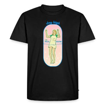stay high - Männer Premium Bio T-Shirt - Schwarz - Vorne - Nico (187cm)