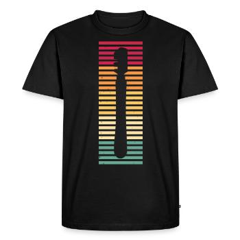 Glass construction profession T-shirts gift glazier retro - Men's Premium Organic T-Shirt - black - Front - Nico (187cm)