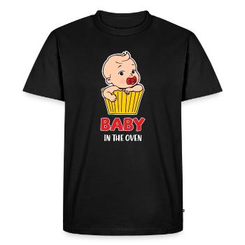 Bébé au four (foncé) - T-shirt Premium bio Homme - noir - Devant - Nico (187cm)