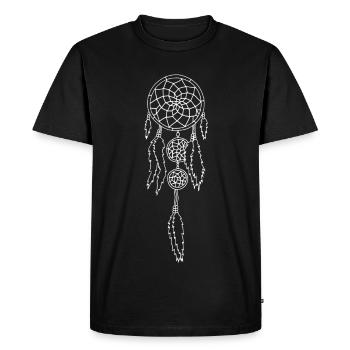 Attrape-rêve blanc - T-shirt Premium bio Homme - noir - Devant - Nico (187cm)