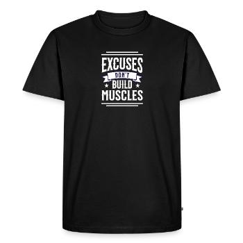 N’excuse pas - T-shirt Premium bio Homme - noir - Devant - Nico (187cm)