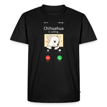 Chihuahua Chihuahueño Phone - T-shirt Premium bio Homme - noir - Devant - Nico (187cm)