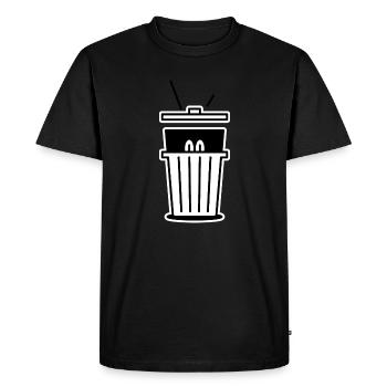 Voyou caché dans une poubelle - T-shirt Premium bio Homme - noir - Devant - Nico (187cm)