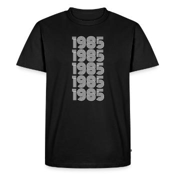 Babo 1985 - Men's Premium Organic T-Shirt - black - Front - Nico (187cm)