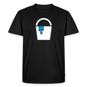 Seau - seau d'eau - T-shirt Premium bio Homme - noir - Devant - Nico (187cm)