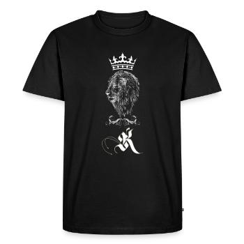 King lion - T-shirt Premium bio Homme - noir - Devant - Nico (187cm)