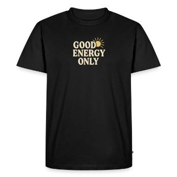 Positive solar energy - Men's Premium Organic T-Shirt - black - Front - Nico (187cm)