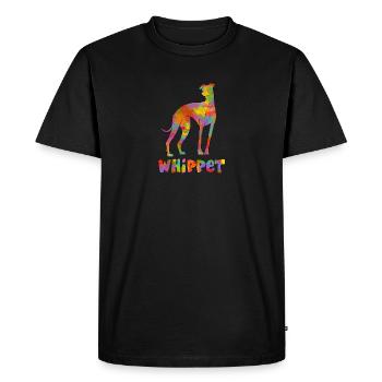 Whippet Multicolore 2 - T-shirt Premium bio Homme - noir - Devant - Nico (187cm)
