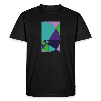 Géométrie spirale Fibonacci Épisode Mathématiques - T-shirt Premium bio Homme - noir - Devant - Nico (187cm)