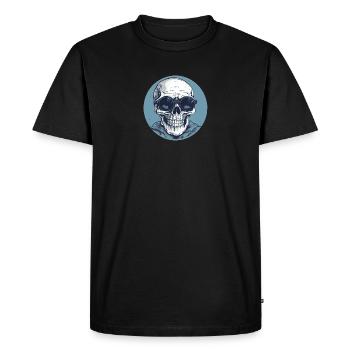 Skull with sunglasses, skull, skeleton - Men's Premium Organic T-Shirt - black - Front - Nico (187cm)