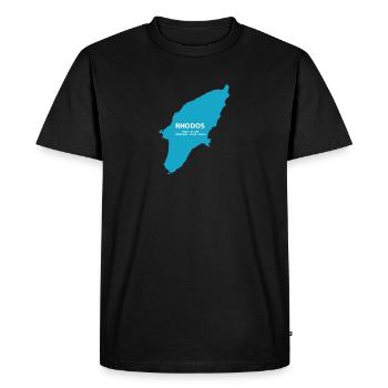 Rhodes est la vie - T-shirt Premium bio Homme - noir - Devant - Nico (187cm)