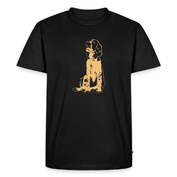 Cadeau de chien Springer Spaniel anglais - T-shirt Premium bio Homme - noir - Devant - Nico (187cm)