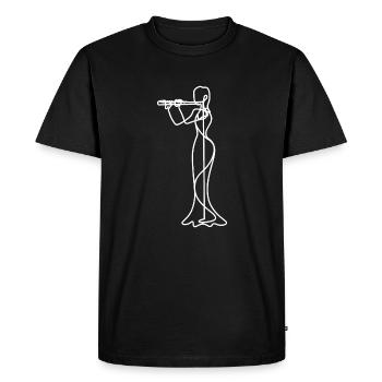 Flûte - T-shirt Premium bio Homme - noir - Devant - Nico (187cm)