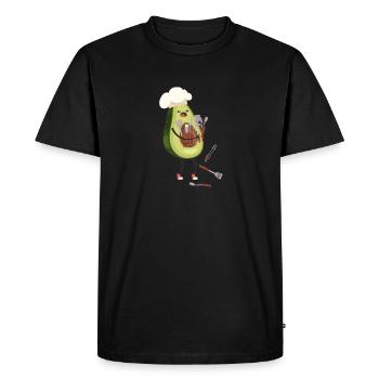 avocat - T-shirt Premium bio Homme - noir - Devant - Nico (187cm)