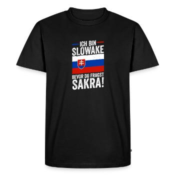 Slovaquie Slovaquie - T-shirt Premium bio Homme - noir - Devant - Nico (187cm)