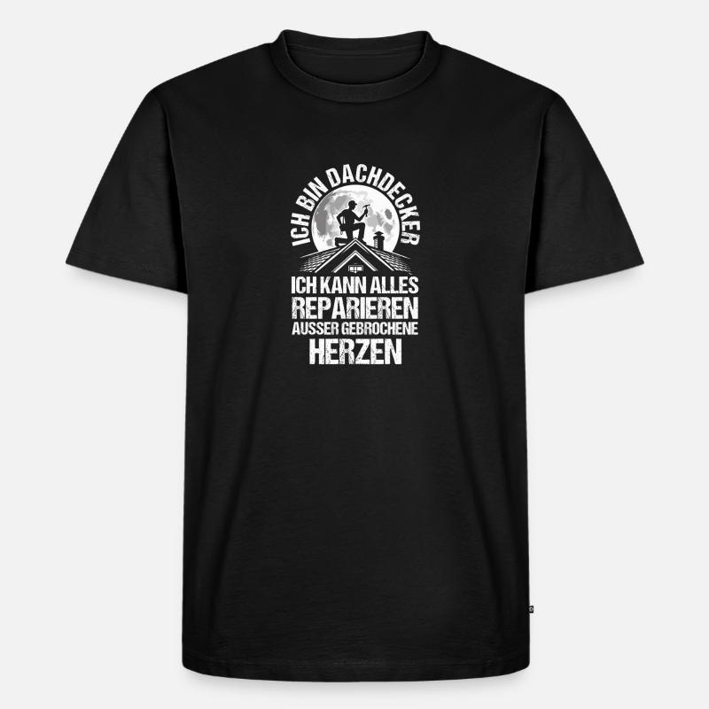 Dachdeckermeister Dachdecker - Männer Premium Bio T-Shirt - Schwarz