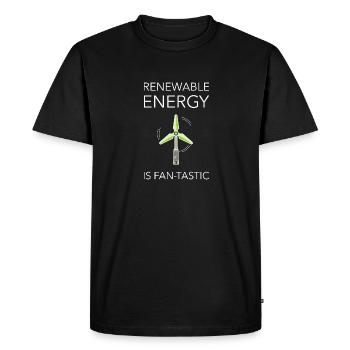 Wind turbine climate protection Energy transition Environmental protection - Men's Premium Organic T-Shirt - black - Front - Nico (187cm)