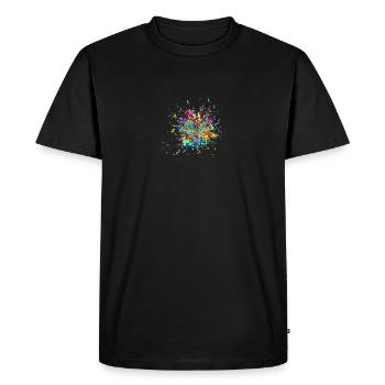 Heart strongly in love - Men's Premium Organic T-Shirt - black - Front - Nico (187cm)