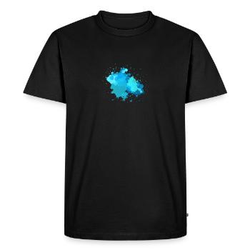 Aquarelle Splash - T-shirt Premium bio Homme - noir - Devant - Nico (187cm)