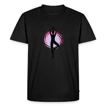Yoga - Yoga - Pilates - Power Yoga - Sport - 3C - T-shirt Premium bio Homme - noir - Devant - Nico (187cm)