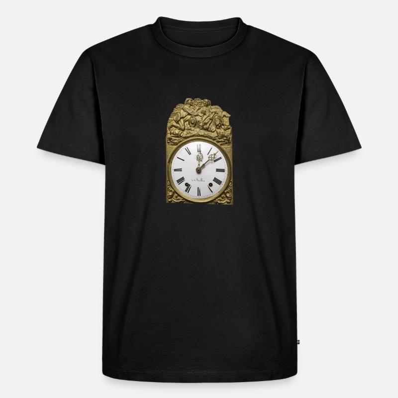 Die Comtoise oder auch Burgunder-Uhr - Männer Premium Bio T-Shirt - Schwarz