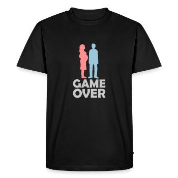 Jeu sur femme enceinte - T-shirt Premium bio Homme - noir - Devant - Nico (187cm)